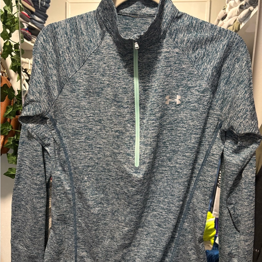 Under Armour Heathered Blue Quarter-Zip Top